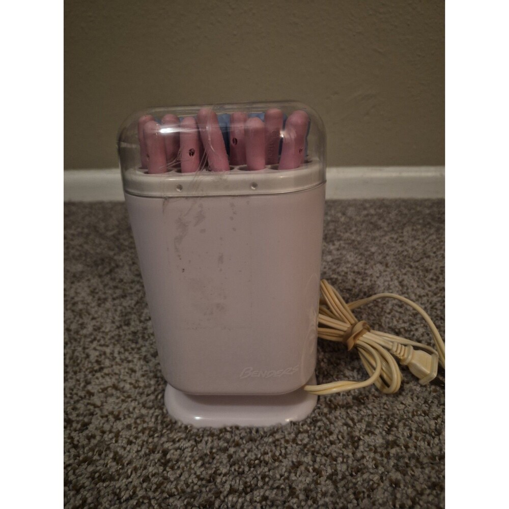 Clairol Benders Heated Flexible Hair Shapers Hard Case 22 Rods Styling Pick